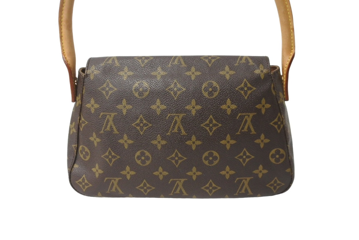 LOUIS VUITTON ルイヴィトン モノグラム ミニルーピング ワンショルダーバッグ ブラウン ロゴ 鞄 肩掛け M51147 美品 中古  64765 – Casanova Vintage