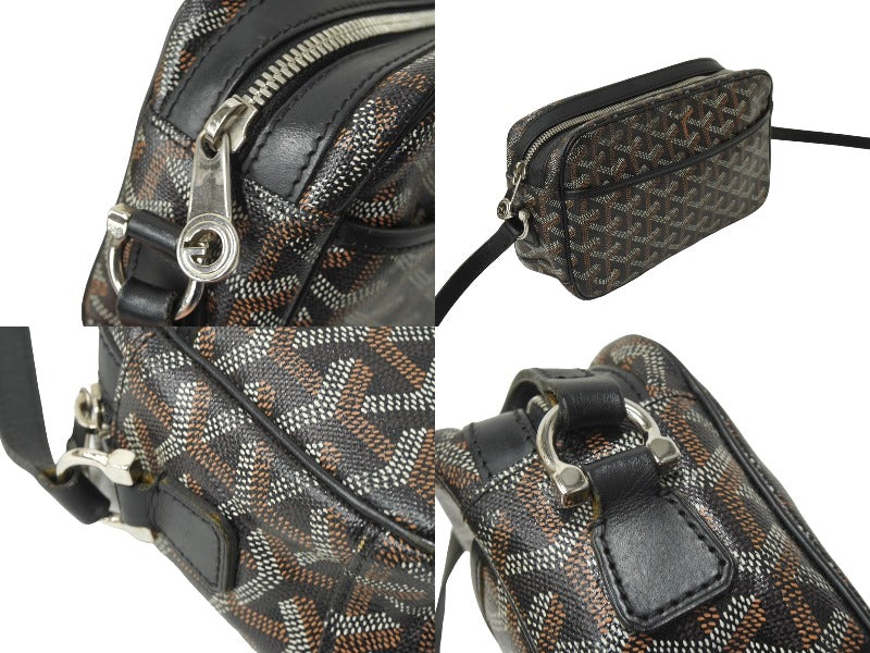 GOYARD ゴヤール カップヴェールPMバッグ ショルダーバッグ CAPVE2PMLTY01CL01P ブラック PVC レザー シルバー金具 美品  中古 64865 – Casanova Vintage