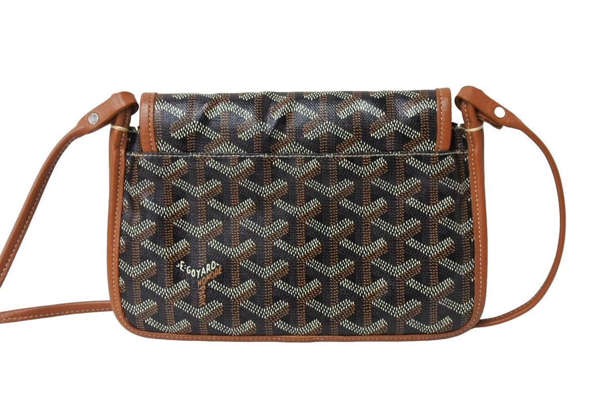 GOYARD ゴヤール プリュメ ポーチウォレット ショルダーバッグ PLUMETPMLTY01CL03P ブラック ブラウン シルバー金具 良品  中古 65075 – Casanova Vintage