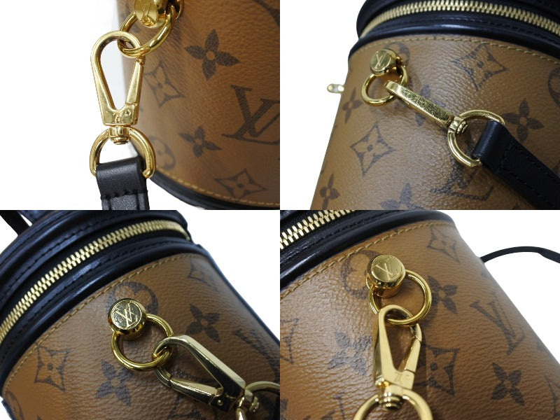 極美品 LOUIS VUITTON ルイ ヴィトン カンヌ ショルダーバッグ M43986 モノグラムリバース ブラウン ブラック 中古 65107  – Casanova Vintage