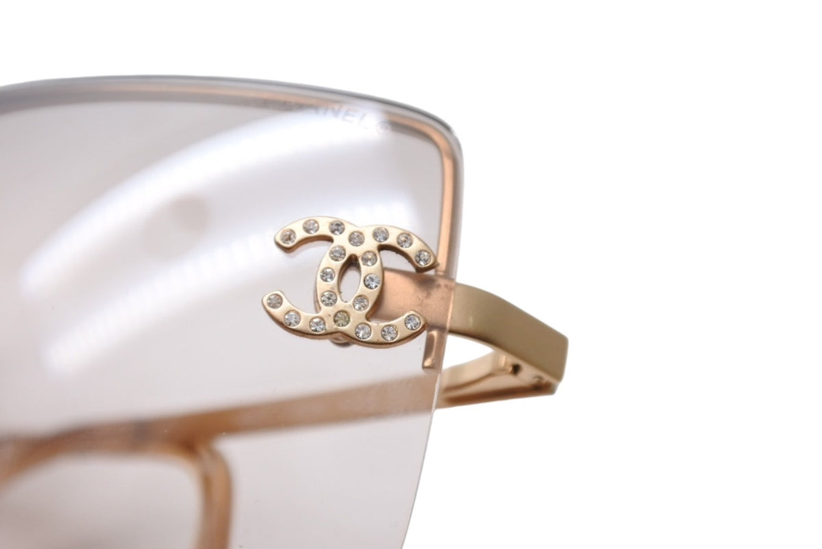 CHANEL シャネル ココマーク サングラス メガネ ラインストーン 4092-B