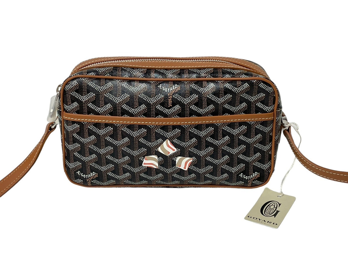 新品未使用 GOYARD ゴヤール カップヴェールPM ショルダーバッグ パリ限定 CAPVE2PMLTY01CL03P ブラック ブラウン PVC  レザー 中古 65255 – Casanova Vintage