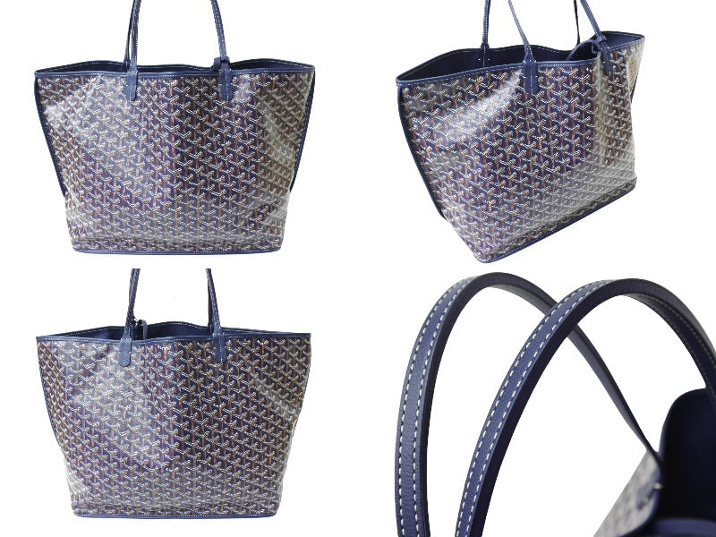 極美品 GOYARD ゴヤール サック アンジュGM トートバッグ リバーシブル ポーチ付き キャンバス カーフスキン ネイビー 中古 65260 –  Casanova Vintage