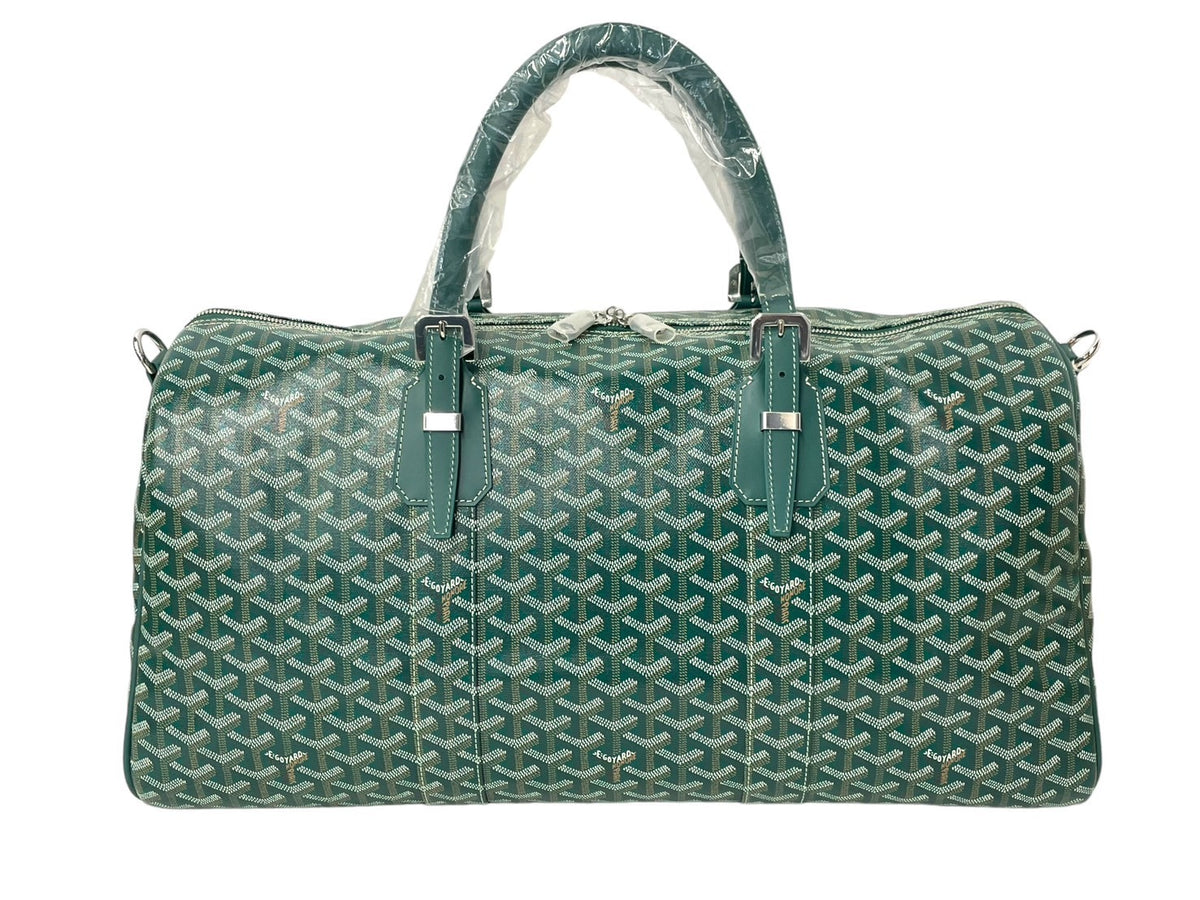 新品未使用 GOYARD ゴヤール ボストン50バッグ ボストンバッグ BOSTON050TY09CL09P レザー PVC グリーン シルバー金具  中古 65298 – Casanova Vintage