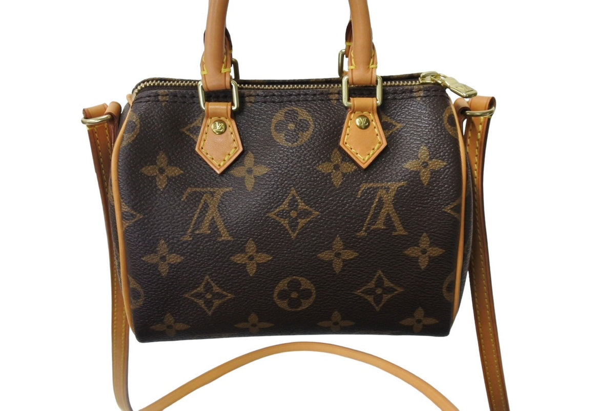 極美品 LOUIS VUITTON ルイヴィトン ナノスピーディ ハンドバッグ 2WAY M61252 モノグラムキャンバス ヌメ革 中古 65456  – Casanova Vintage