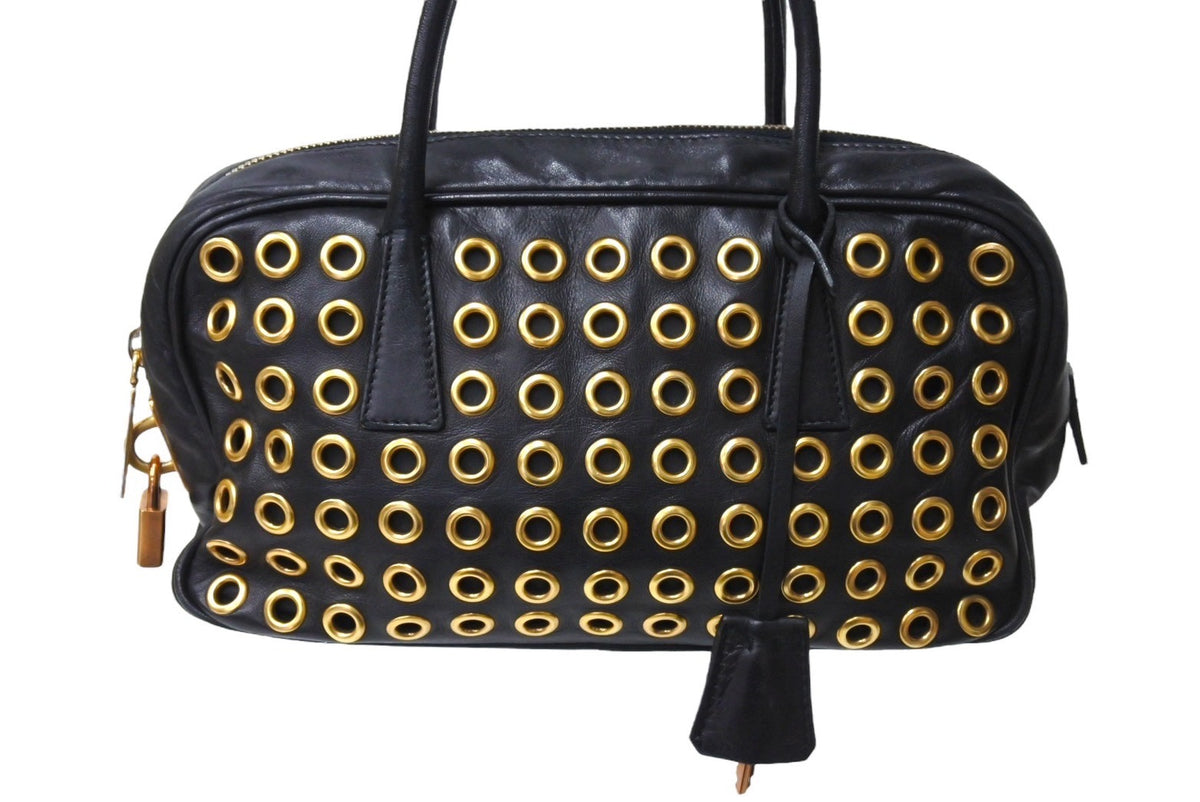 PRADA プラダ スタッズ ミニ ハンドバッグ トートバッグ イタリア製