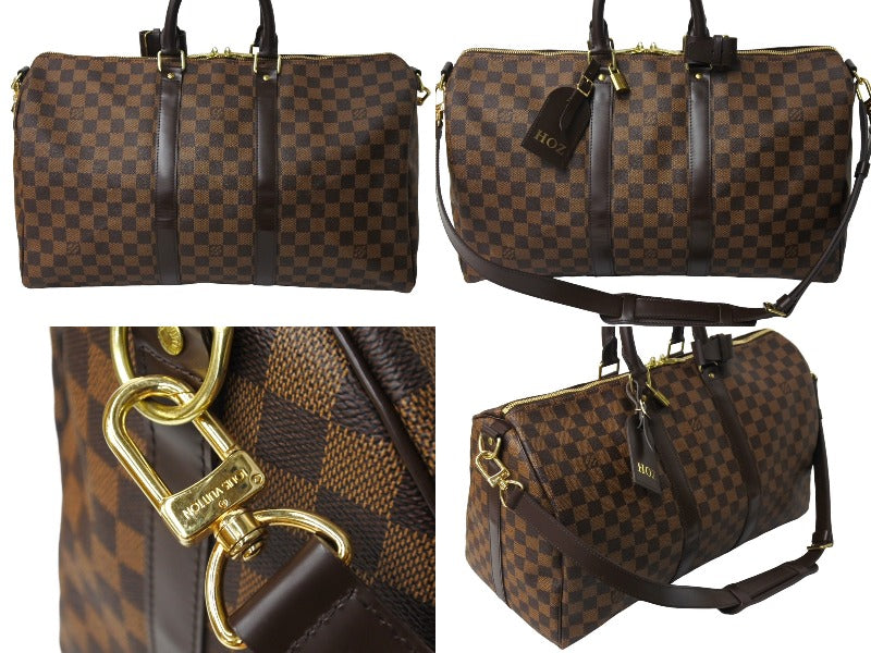 LOUIS VUITTON ルイヴィトン キーポル バンドリエール45 ボストンバッグ N41428 ダミエ エベヌ レザー ゴールド金具 美品 中古  66208 – Casanova Vintage