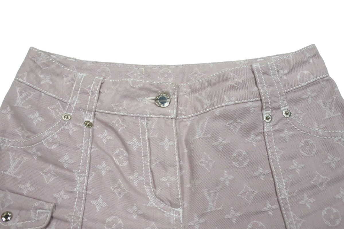 LOUIS VUITTON ルイヴィトン モノグラム クロップド デニムパンツ