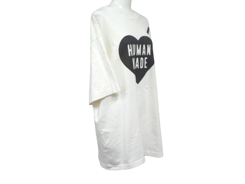 HUMAN MADE ヒューマンメイド DAILY S/S T-SHIRT 半袖Tシャツ サイズXL ハートロゴ ホワイト コットン 美品 中古  66898 – Casanova Vintage