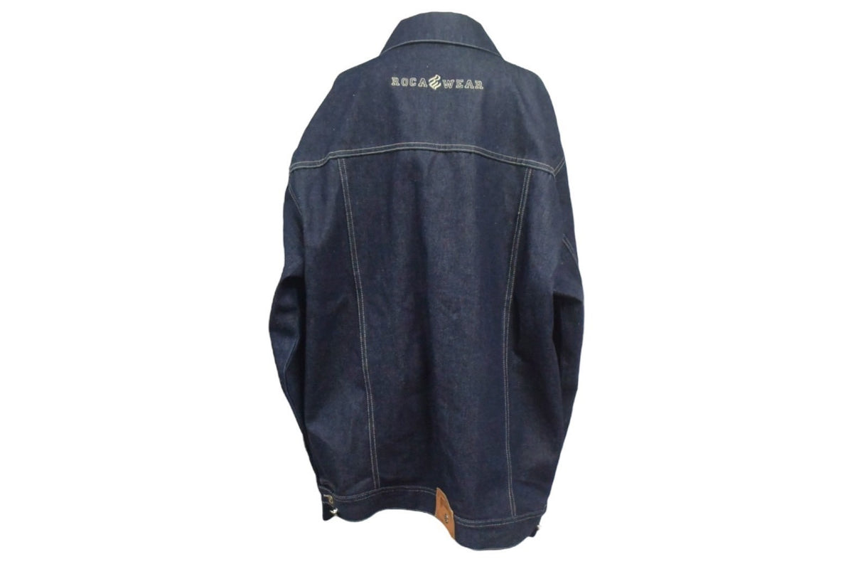 ROCAWEAR デニムジャケット　刺繍ロゴ　ロカウェアデニムジャケット RocaWearロカウェア ジップアップデニム ジャケット 3XL - メルカリ