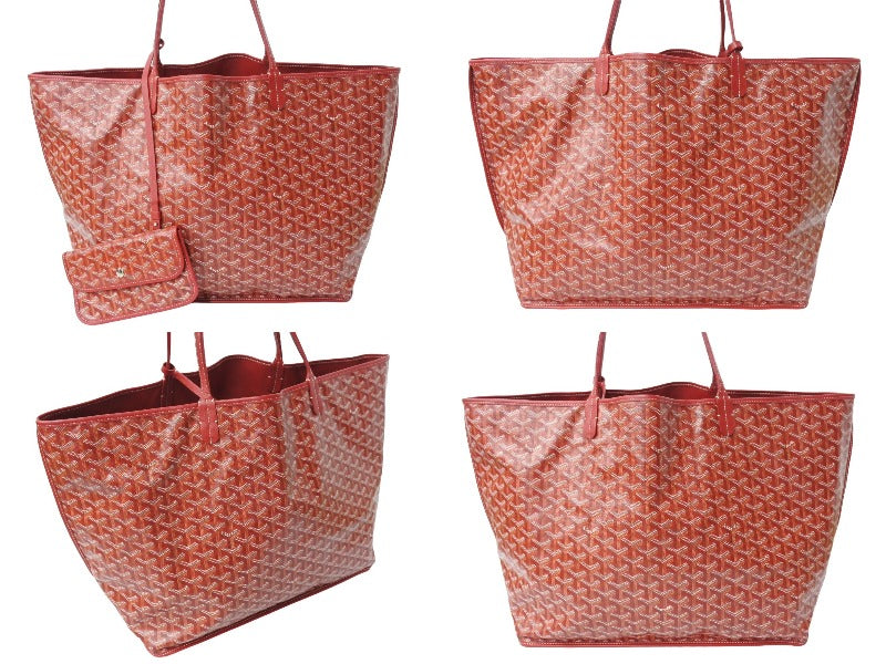 極美品 GOYARD ゴヤール サック アンジュGM トートバッグ ポーチ付き リバーシブル PVCコーティングキャンバス レッド 67548 –  Casanova Vintage