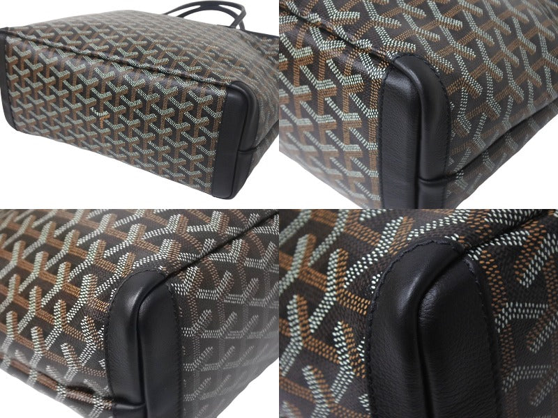 新品同様 Goyard ゴヤールアルトワPM トートバッグ ゴヤールディンキャンバス シュヴロッシュカーフスキン ブラック 4c068223 –  Casanova Vintage