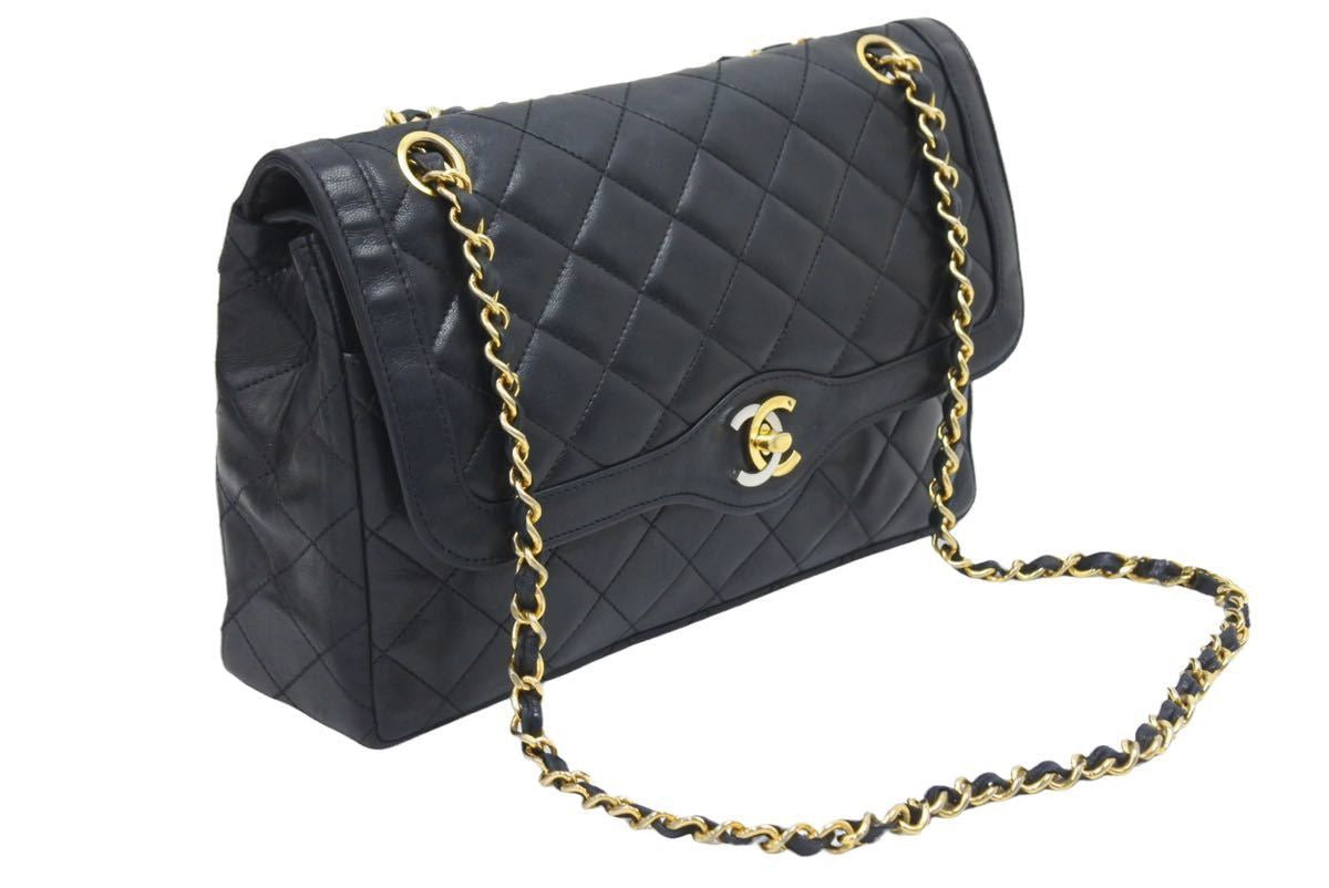 CHANEL シャネル パリ限定 26cm マトラッセ Wチェーン ショルダー ...