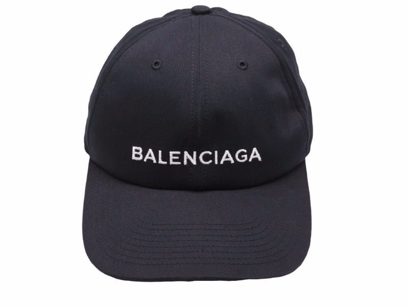 BALENCIAGA バレンシアガ キャップ ロゴ ブラック ベーススボール