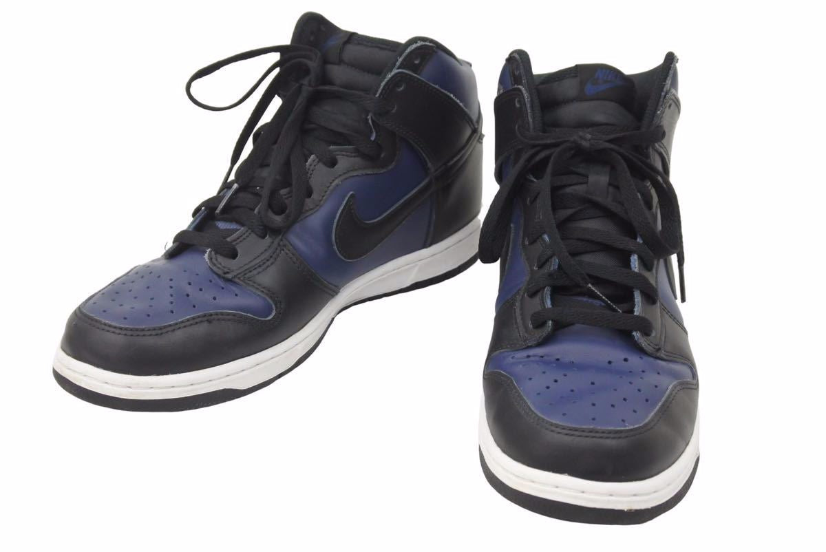 ナイキ × フラグメント DJ0383-400 DUNK HIGH PACK MIDNIGHT NAVY ダンク ハイ スニーカー 紺 黒 28cm  美品 中古 40527 – Casanova Vintage