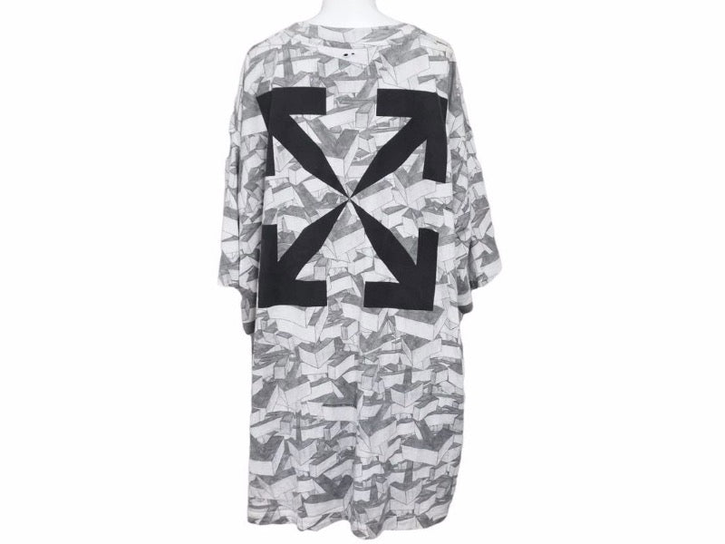 OFF-WHITE オフホワイト アロー ロゴ Tシャツ OMAA038R20185033 半袖シャツ トップス グレー サイズXL 中古 40644  – Casanova Vintage