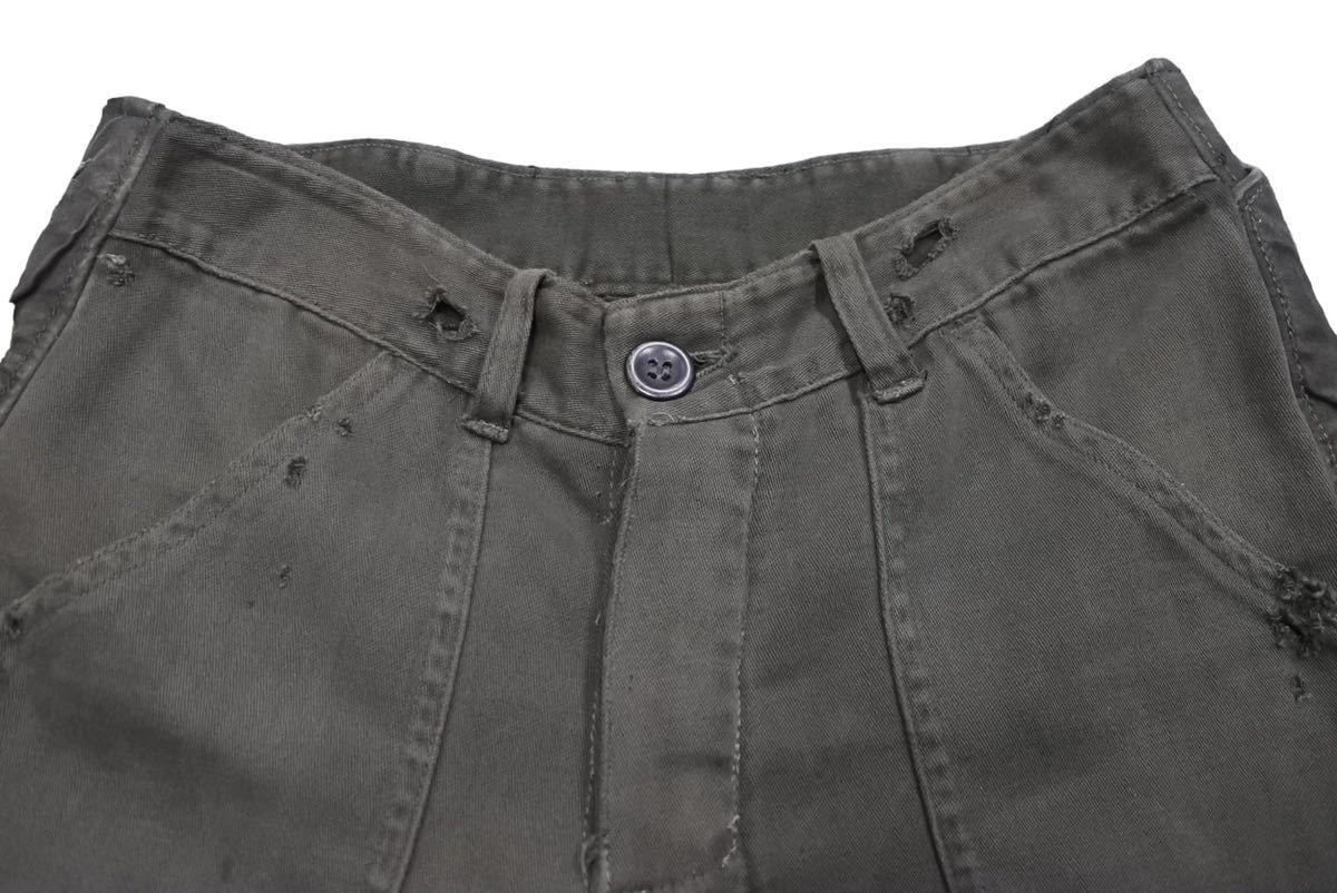 Greg Lauren グレッグローレン Charcoal Vintage Army Gu Slim Fit パンツ カーゴ ミリタリー 9-2-16  サイズ0 美品 中古 44779 – Casanova Vintage