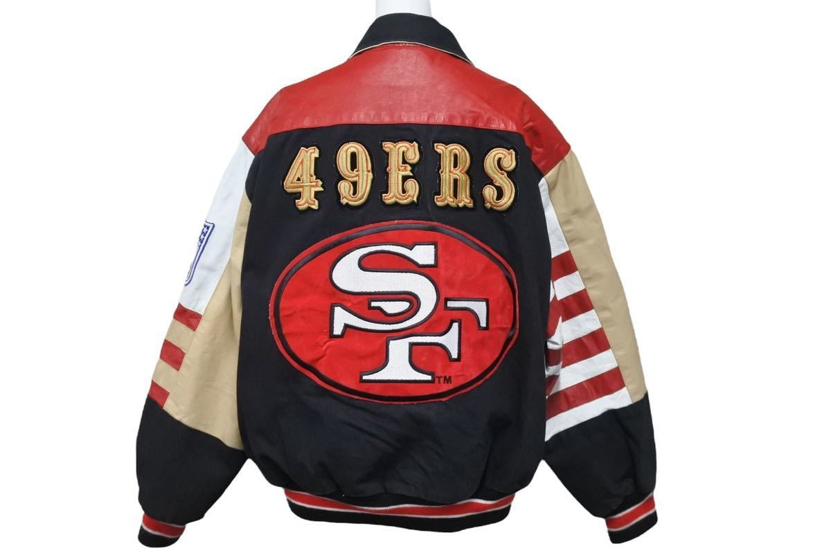 【NFL】San Francisco 49ers フェイクレザージャケット
