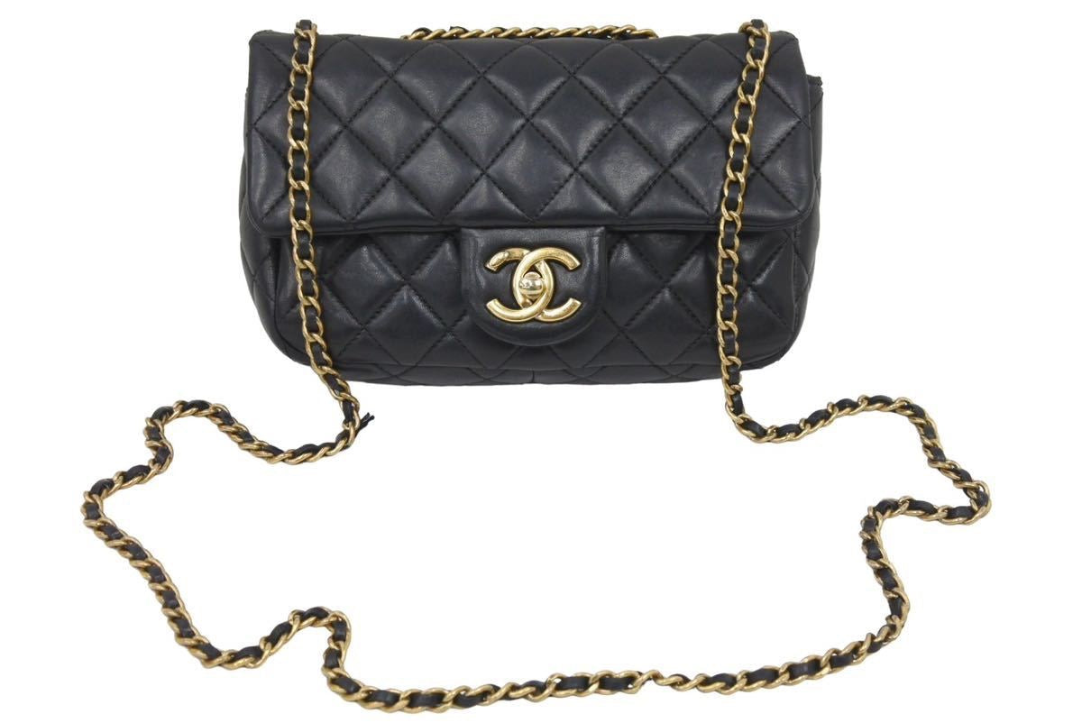 CHANEL シャネル ミニマトラッセ 18 ブラック ゴールド金具 19番台