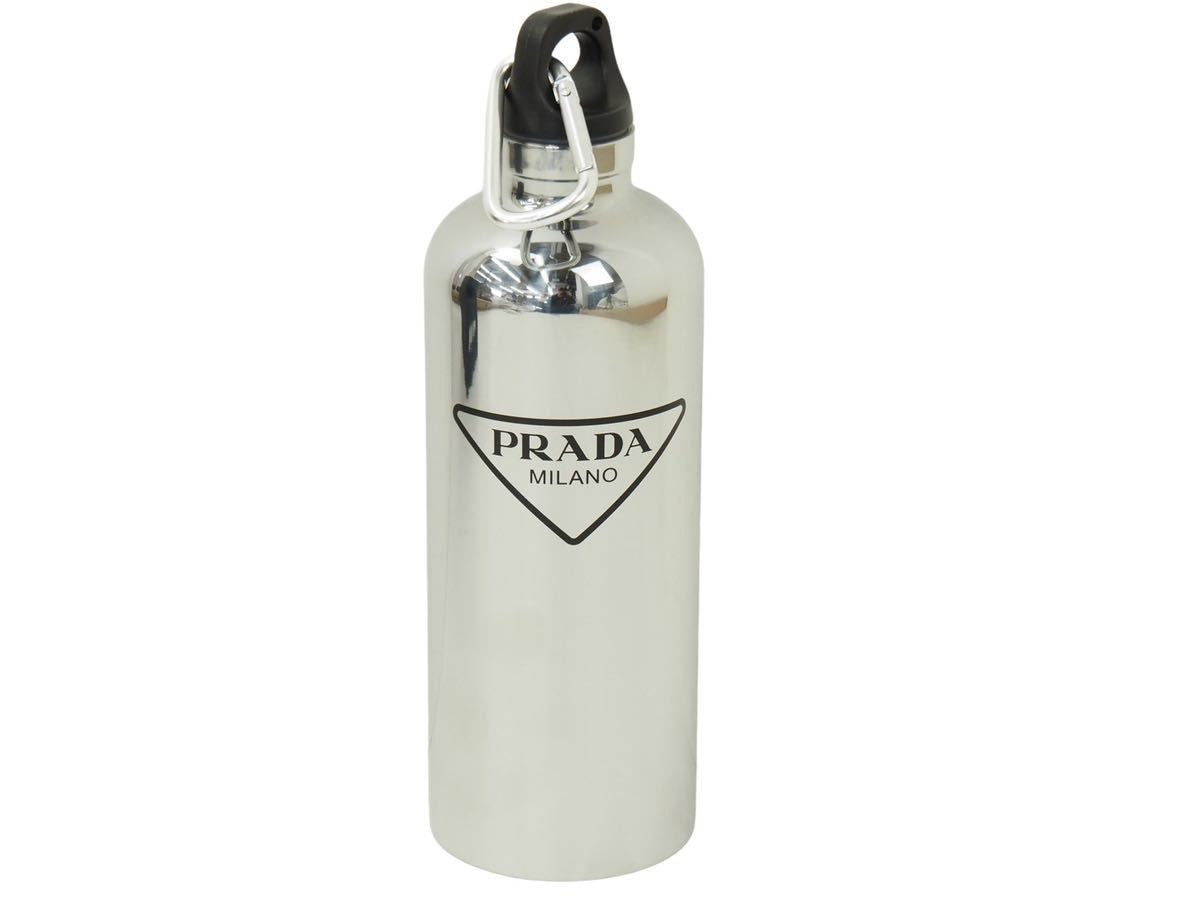 新品未使用 PRADA プラダ ウォーターボトル タンブラー 水筒 三角ロゴプレート 500ml ステンレス シルバー ブラック 46244 –  Casanova Vintage