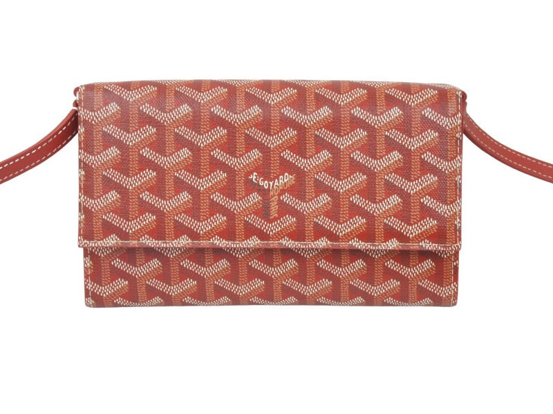 新品同様品 GOYARD ゴヤール ヴァレンヌポーチウォレット 財布 ショルダーバッグ ポーチウォレット レザー PVC レッド 中古 46585 –  Casanova Vintage