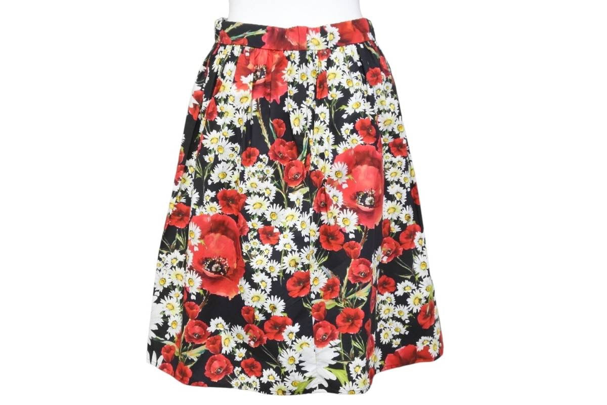 【未使用】DOLCE&GABBANA ドルチェ&ガッバーナ スカート 花柄 総柄 DOLCE&GABBANA ドルチェアンドガッバーナ スカート 花柄スカート