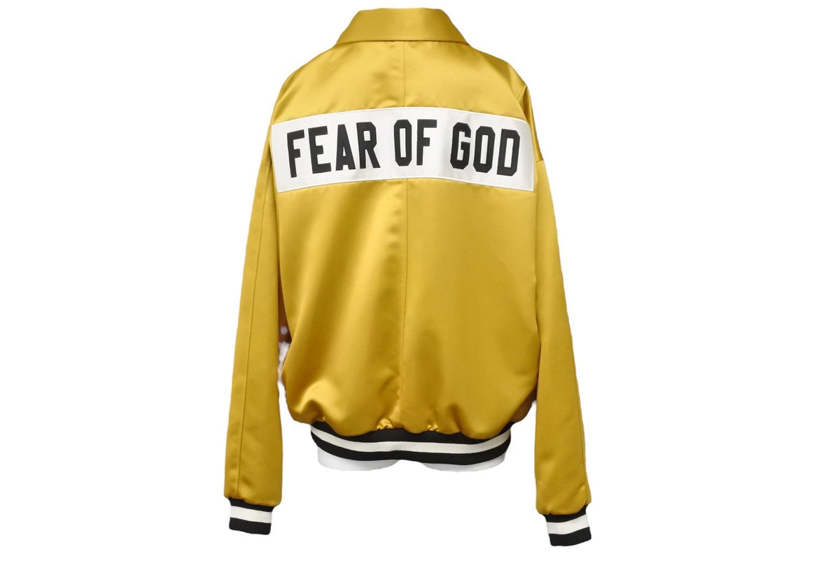 FEAR OF GOD フィアオブゴッド FIFTH COLLECTION Satin Baseball Coach Jacket スタジャン  5c17N イエロー 美品 中古 49630 – Casanova Vintage