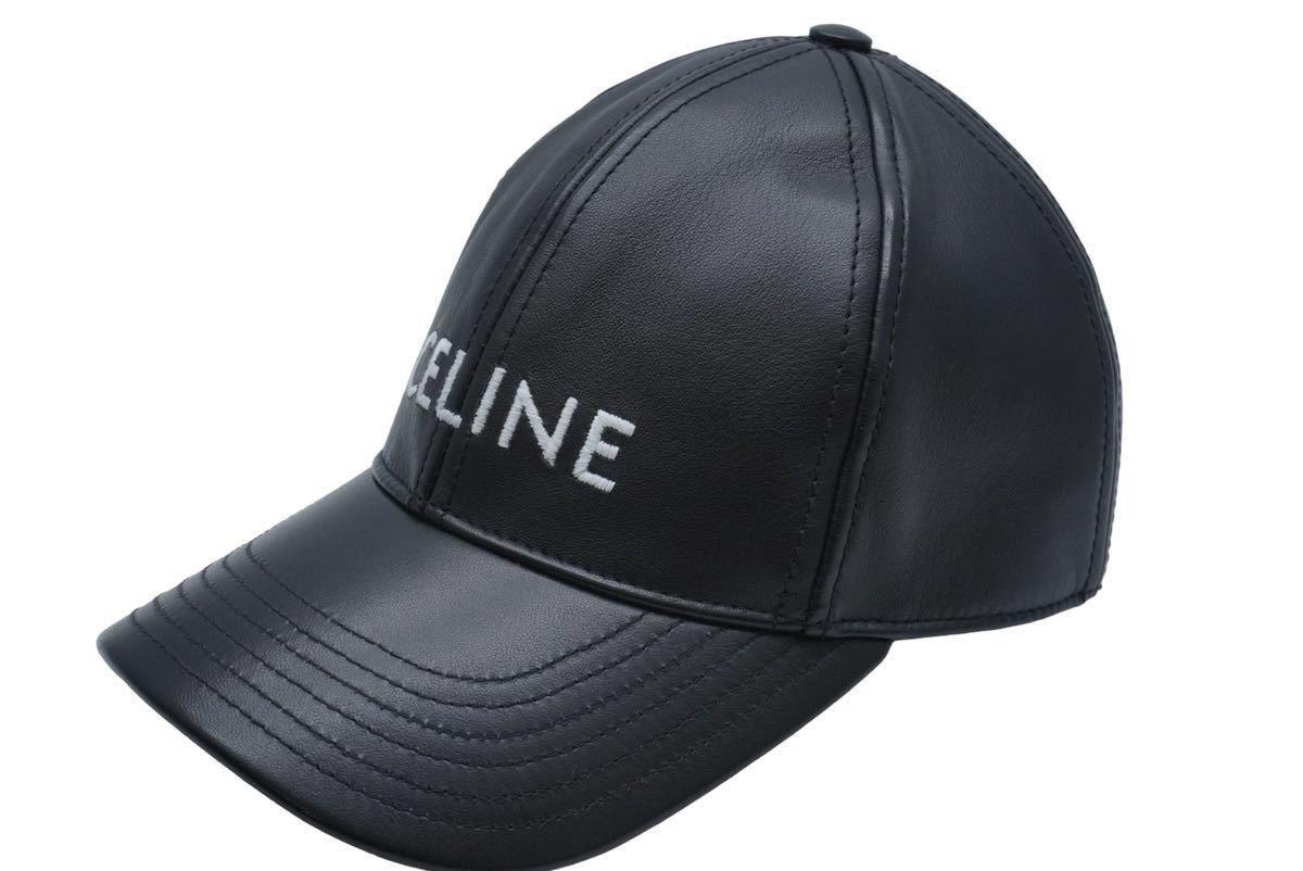 人気】【希少】CELINE セリーヌ ゴールド金具 キャップ ブラック 黒 - 帽子