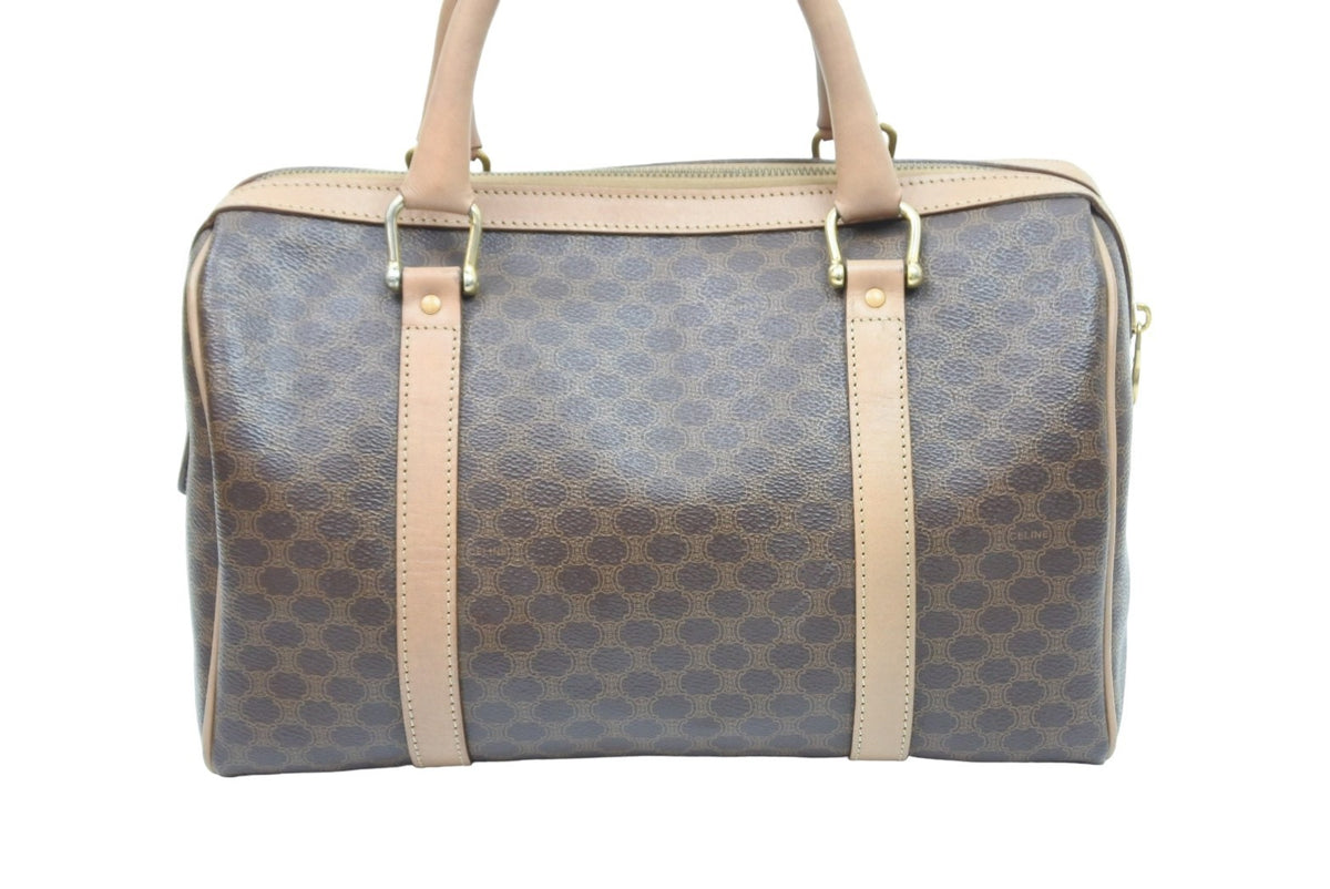 (*)様 【CELINE】ボストンバッグ　マカダム柄　ゴールド金具　ブラウン　セ 楽天市場】CELINE セリーヌ マカダム柄 ボストンバッグ ブラウン