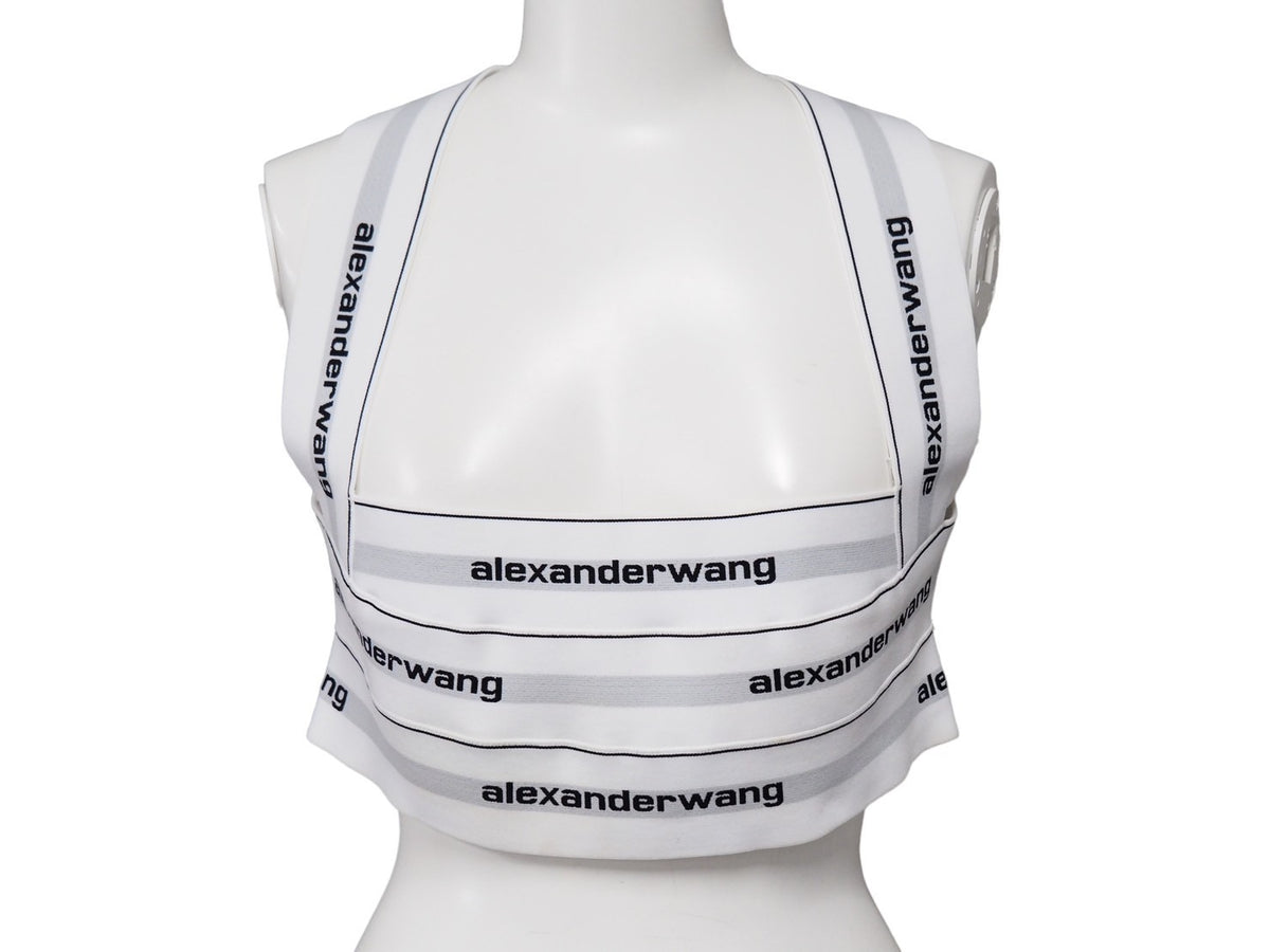 Alexander Wang アレキサンダーワン トップス ブラトップ ストレッチブラ ホワイト ブラック サイズS 美品  53043