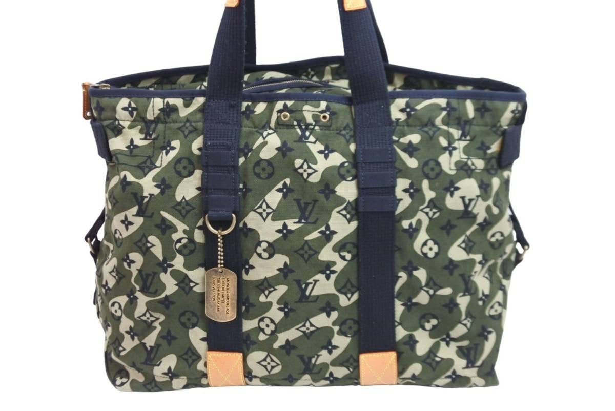 極美品 LOUIS VUITTON ルイヴィトン トレイ カモフラージュ モノグラム トートバッグ 村上隆 限定 迷彩柄 M95783 中古  53097 – Casanova Vintage