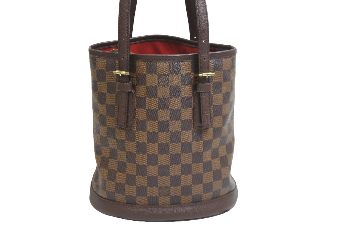 LOUIS VUITTON ルイ・ヴィトン ダミエ マレ ショルダーバッグ ポーチ付き ブラウン ゴールド金具 ロゴ N42240 美品 中古  53187 – Casanova Vintage