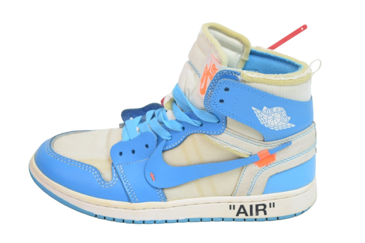 AIR JORDAN 1 X OFF-WHITE NRG オフホワイト エアジョーダン1 パウダー ノースカロライナ スニーカー AQ0818-148  美品 中古 53956 – Casanova Vintage