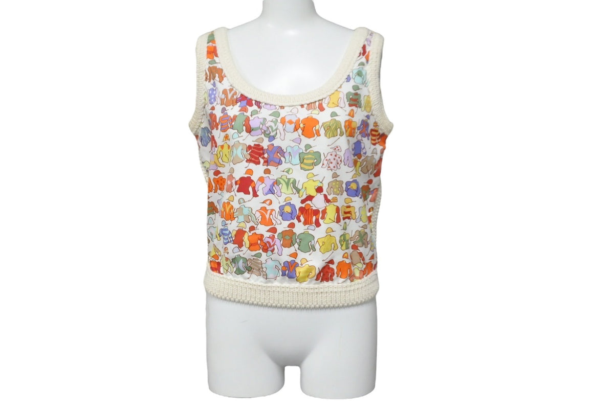 【ヴィンテージ】HERMÈS エルメス　マルジェラ期　中綿入りベスト　美品 極美品 HERMES エルメス マルジェラ期 デザイン ニット ベスト