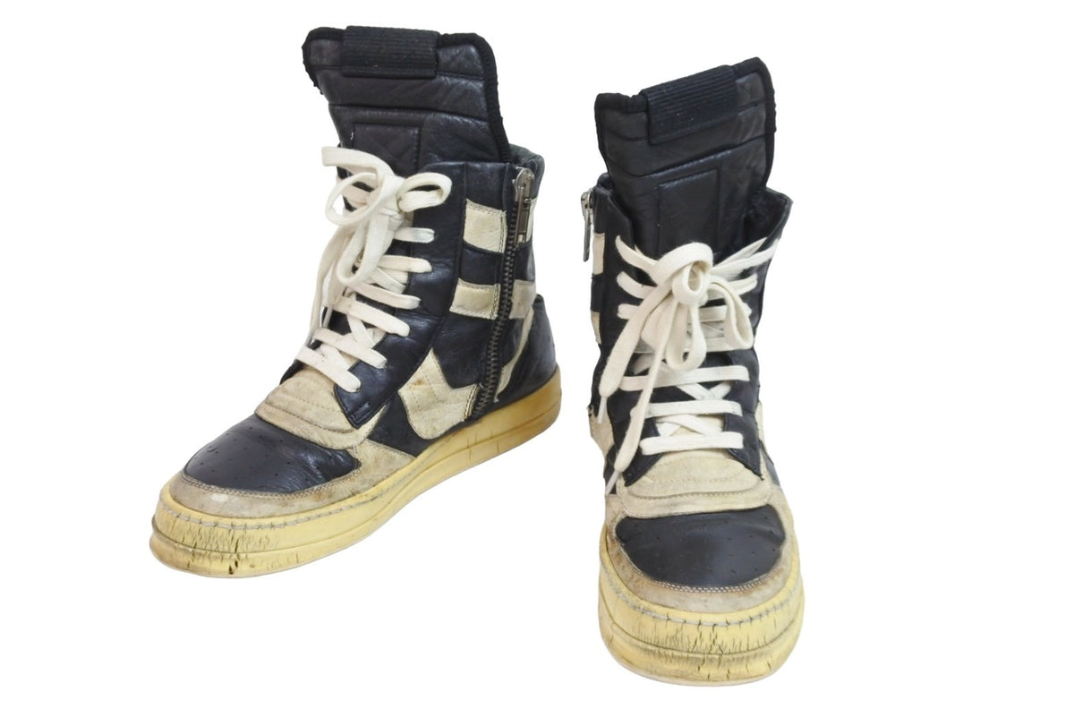 Rick Owens リックオウエンス スニーカー 初期 DUNK ジオバスケット ハイカットスニーカー シルバー金具 良品 中古 55138 –  Casanova Vintage