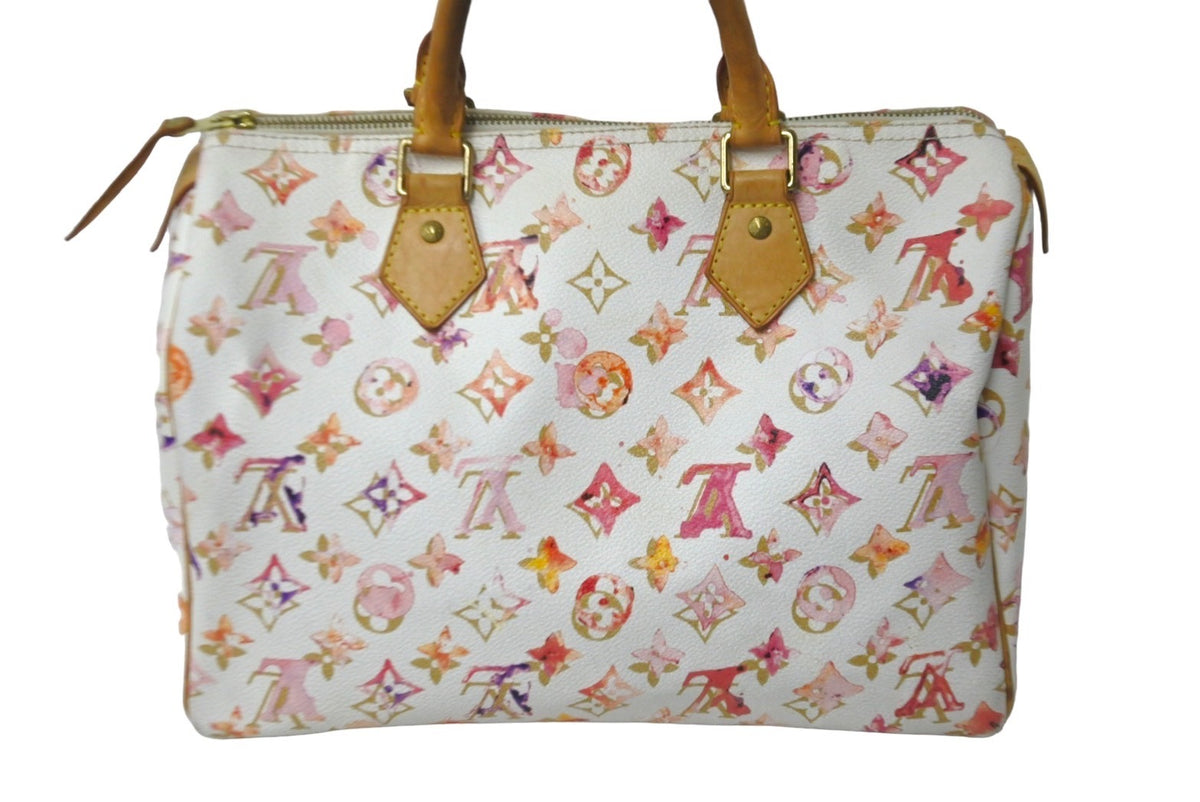 LOUIS VUITTON ルイヴィトン ハンドバッグ 2008 M95751 スピーディ30 モノグラム ウォーターカラー ゴールド金具 良品 中古  55971 – Casanova Vintage