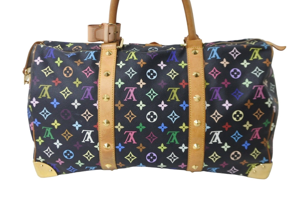 LOUIS VUITTON ルイヴィトン × 村上隆 モノグラムマルチカラー キーポル45 ボストンバッグ ノワール M92640 良品 中古  56345 – Casanova Vintage