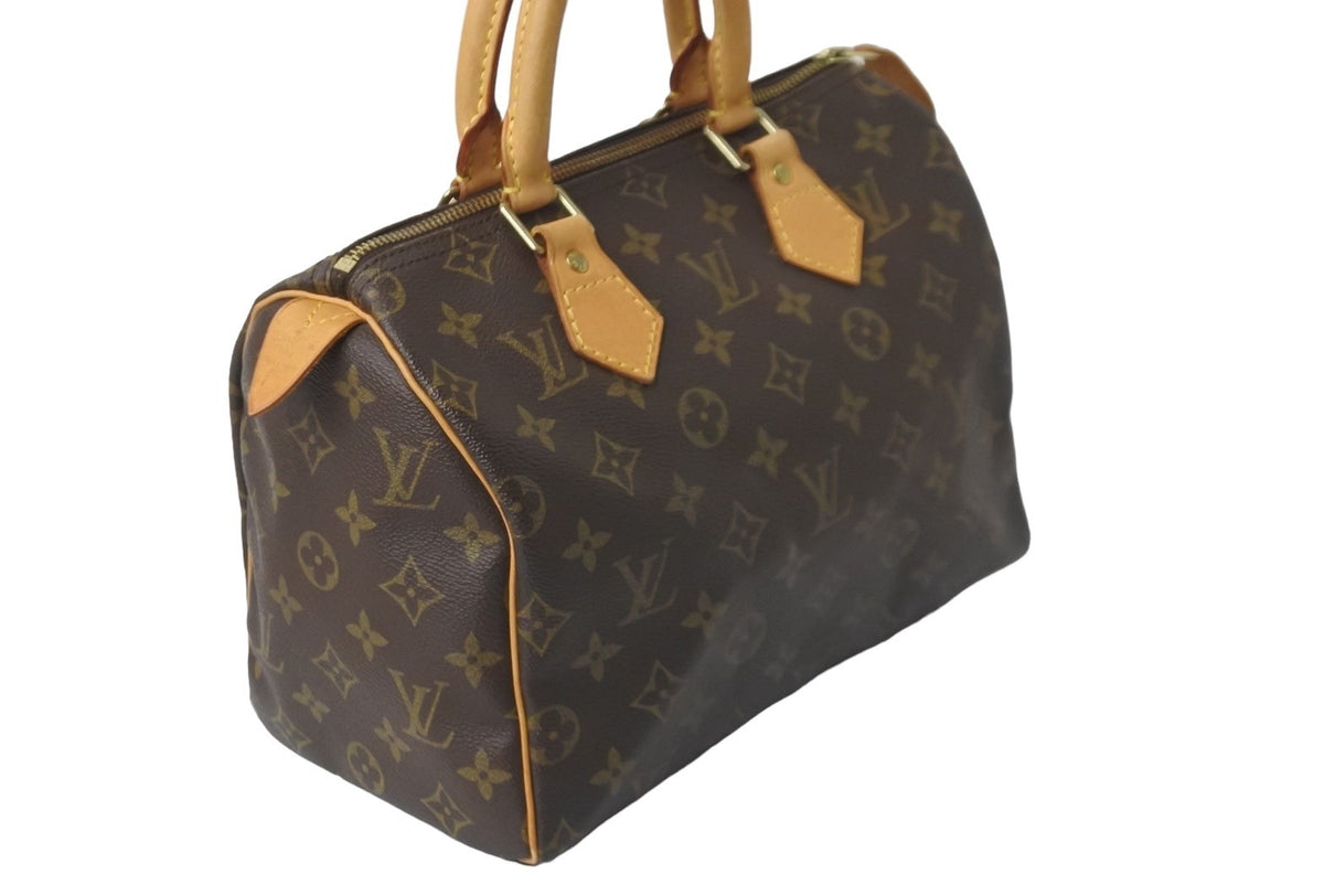 LOUIS VUITTON ルイヴィトン ハンドバッグ スピーディー25 モノグラム M41528 PVC レザー ゴールド金具 美品 中古  58027 – Casanova Vintage