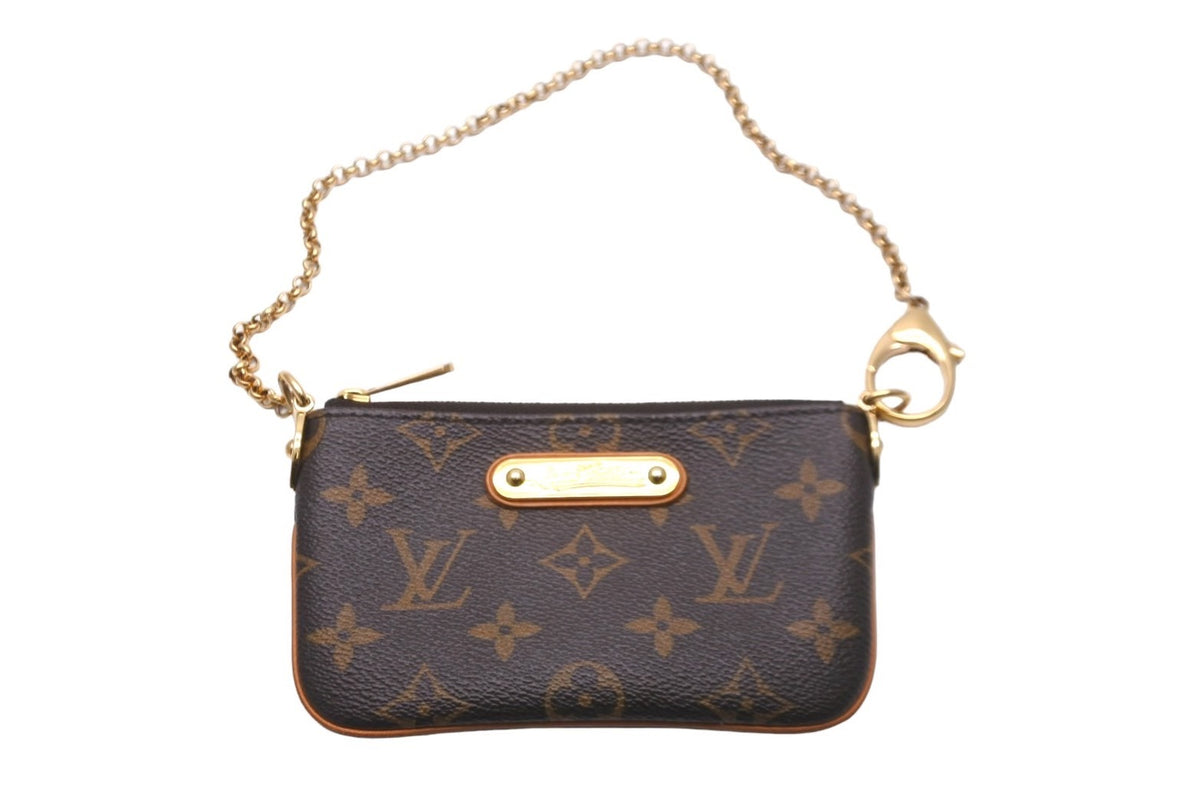 LOUIS VUITTON ルイヴィトン ポーチ ミニバッグ チェーン M60095 ポシェットミラPM ブラウン ゴールド金具 美品 中古  59131 – Casanova Vintage