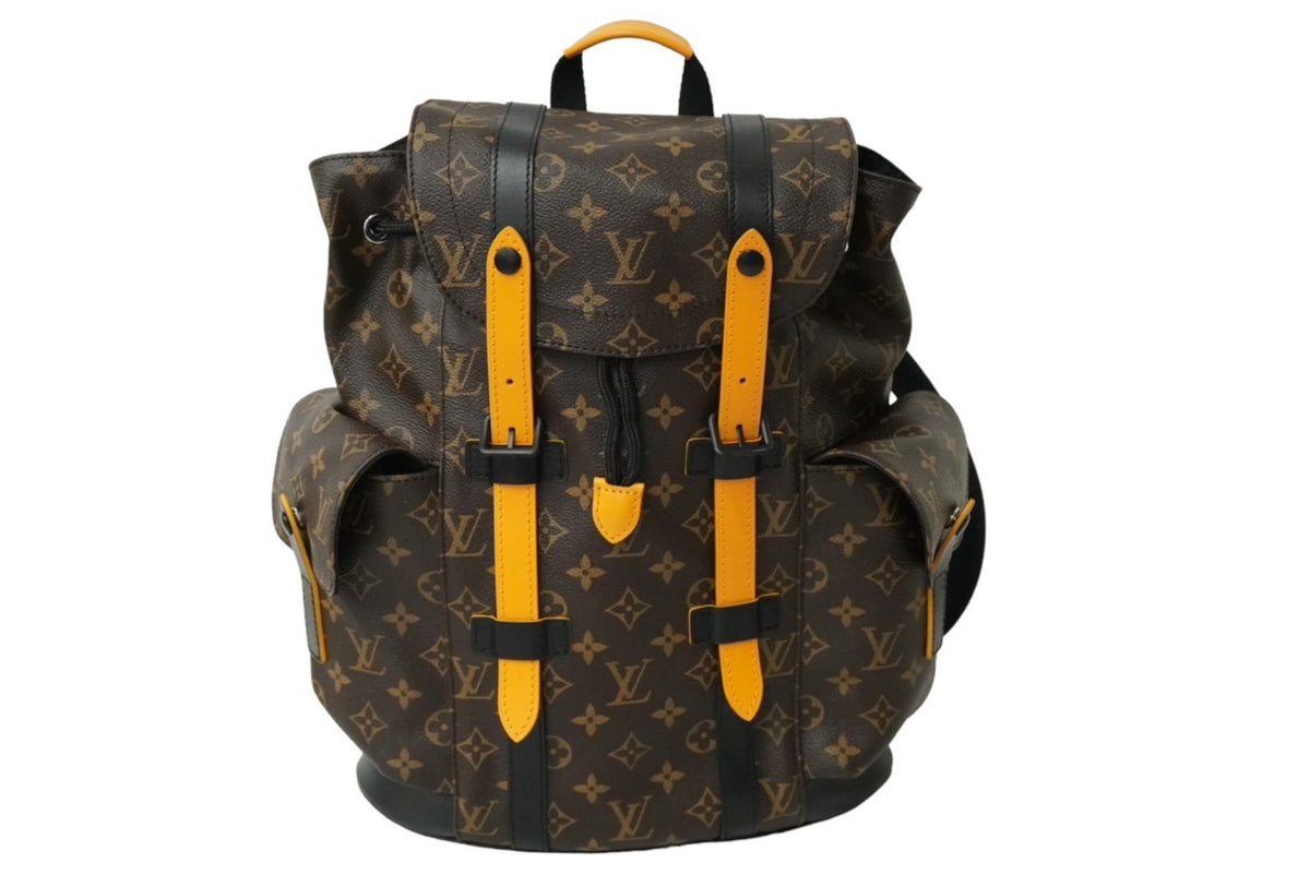 極美品 LOUIS VUITTON ルイヴィトン モノグラムマカサー クリストファーPM バックパック M46686 サフランオレンジ 中古  61397 – Casanova Vintage