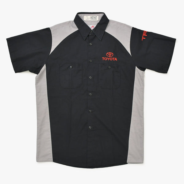 RED KAP WORK SHIRTS Work Shirt TOYOTA Short Sleeve Shirt Black Gray Logo T-shirt Red Good Condition Used 4a000025