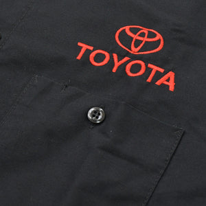 RED KAP WORK SHIRTS Work Shirt TOYOTA Short Sleeve Shirt Black Gray Logo T-shirt Red Good Condition Used 4a000025