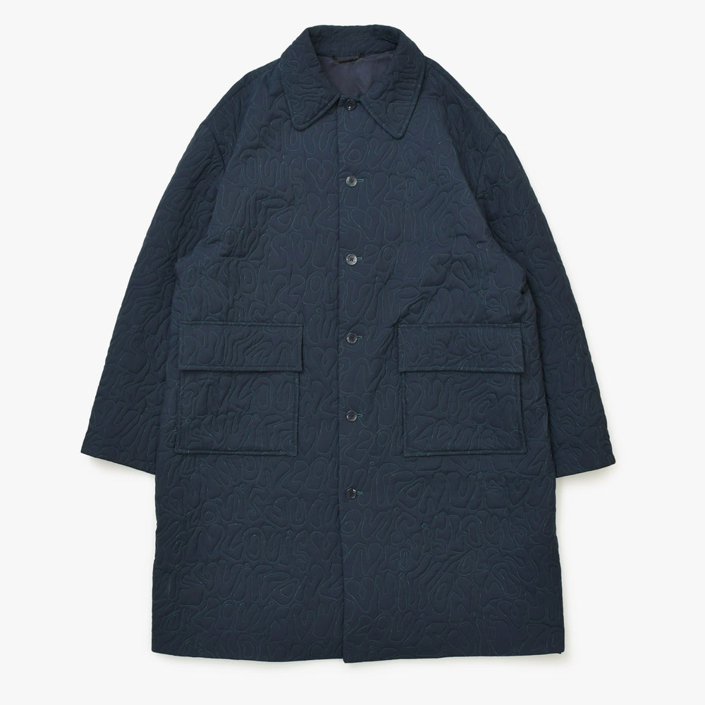LOUIS VUITTON Coat Quilted RM231M RO2 HOC11E Navy Nylon Good Condition Used 4a000029
