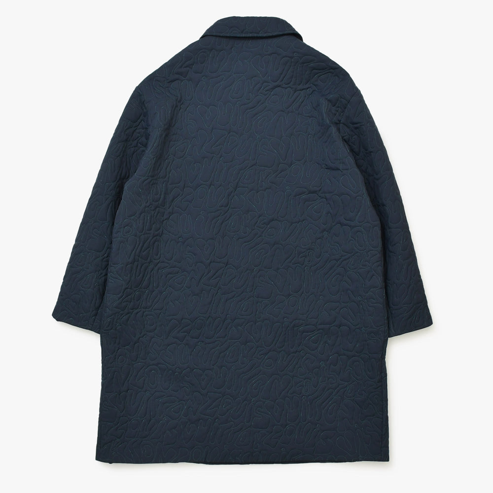 LOUIS VUITTON Coat Quilted RM231M RO2 HOC11E Navy Nylon Good Condition Used 4a000029