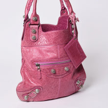 Load image into Gallery viewer, 極美品 BALENCIAGA バレンシアガ ジャイアント スリム 2WAY ハンドバッグ ピンク 192911 レザー シルバー金具 中古 4a000061