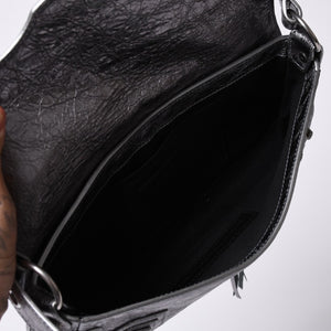 極美品 BALENCIAGA バレンシアガ ル カーゴル スリングバッグ シルバー メタリック 77 1640 レザー ワンショルダーバッグ 77160 8103 N 643888 4a000037