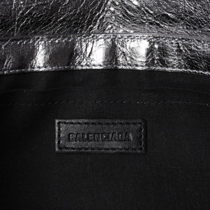 極美品 BALENCIAGA バレンシアガ ル カーゴル スリングバッグ シルバー メタリック 77 1640 レザー ワンショルダーバッグ 77160 8103 N 643888 4a000037