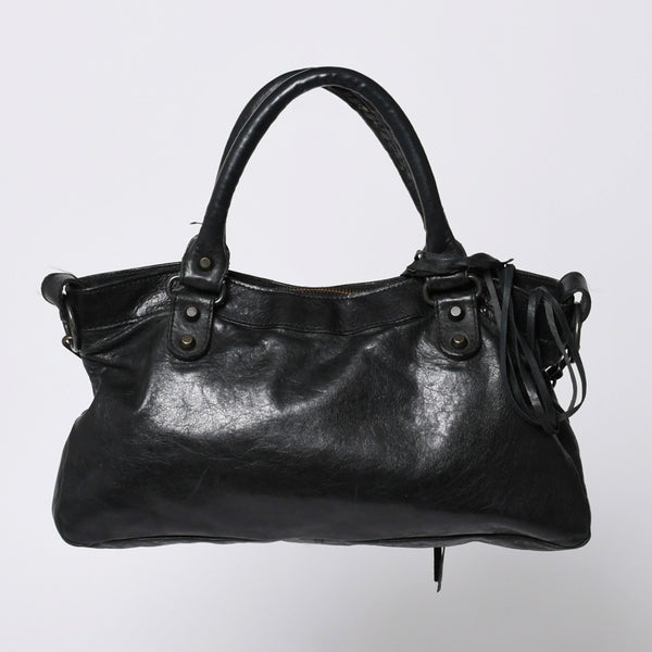 BALENCIAGA LE CITY FIRST The First 2WAY Bag 103208 Leather Black Good Condition Used 4a000046