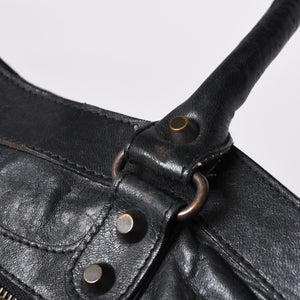 BALENCIAGA LE CITY FIRST The First 2WAY Bag 103208 Leather Black Good Condition Used 4a000046