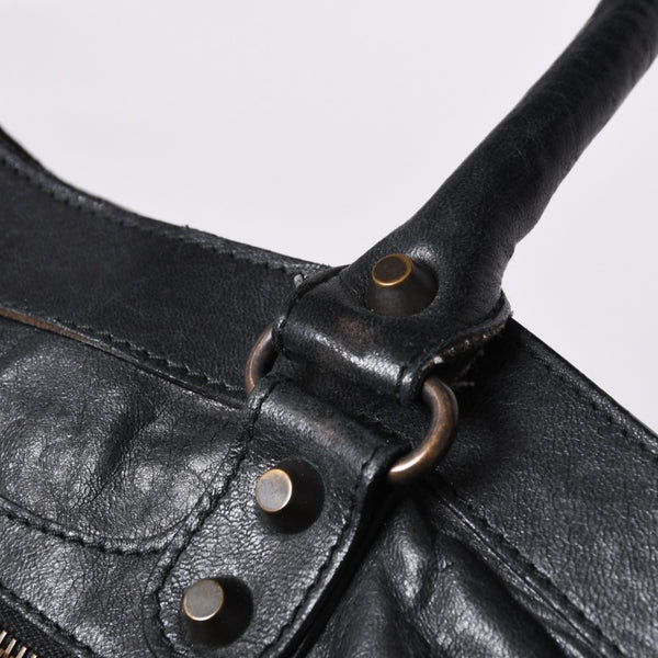BALENCIAGA LE CITY FIRST The First 2WAY Bag 103208 Leather Black Good Condition Used 4a000046